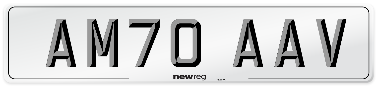 AM70 AAV Front Number Plate