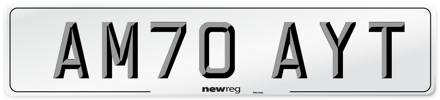 AM70 AYT Front Number Plate