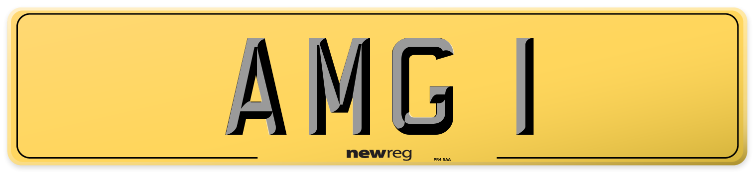 AMG 1 Rear Number Plate