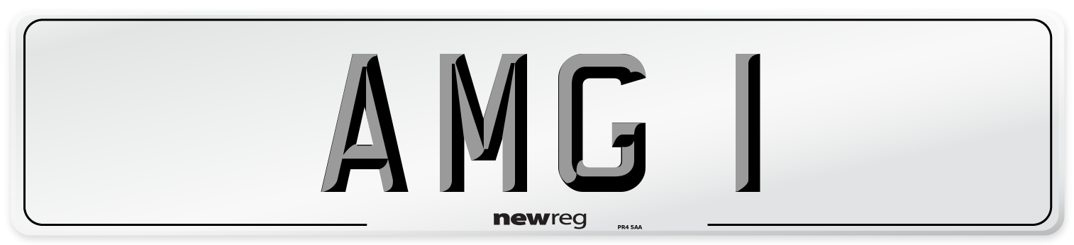 AMG 1 Front Number Plate