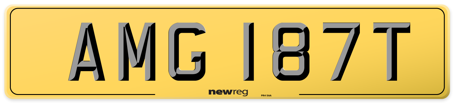 AMG 187T Rear Number Plate
