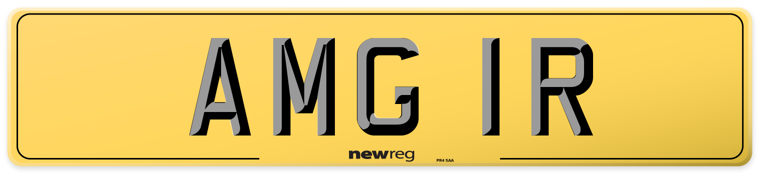 AMG 1R Rear Number Plate