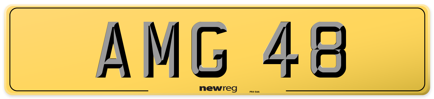 AMG 48 Rear Number Plate