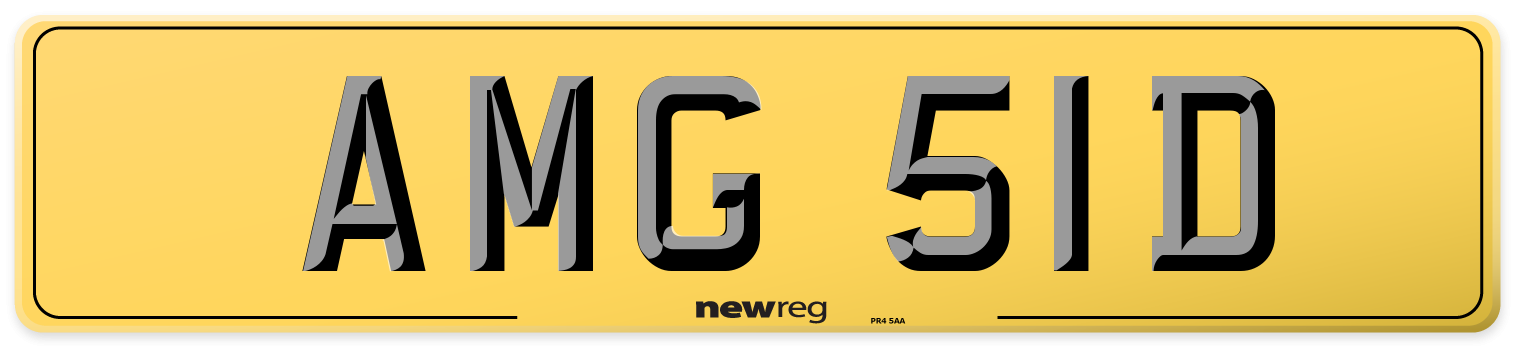 AMG 51D Rear Number Plate
