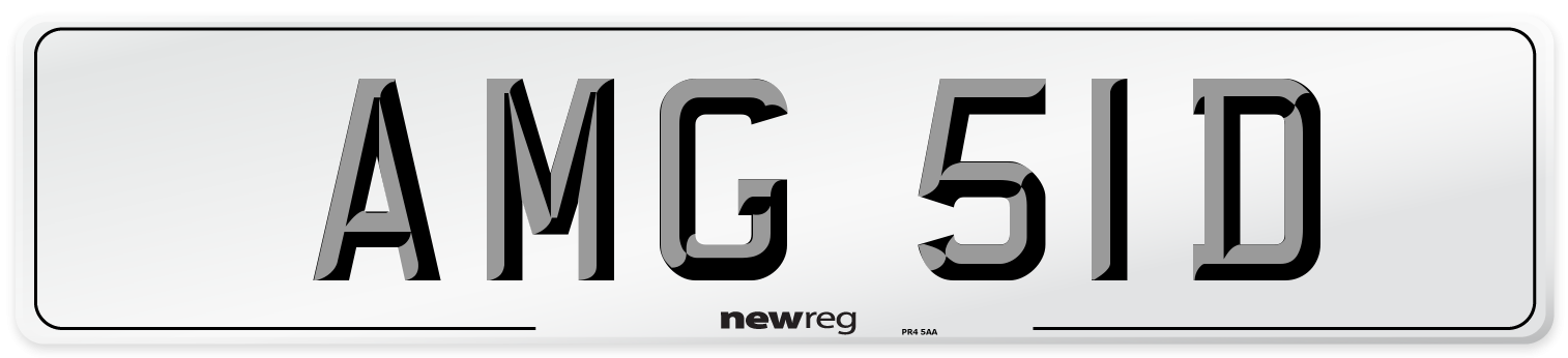 AMG 51D Front Number Plate