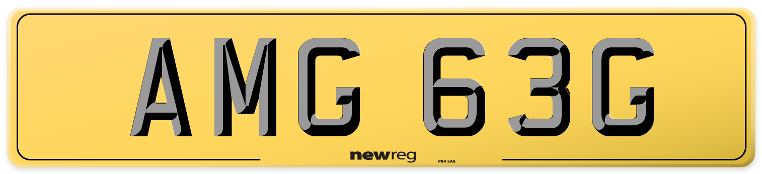 AMG 63G Rear Number Plate