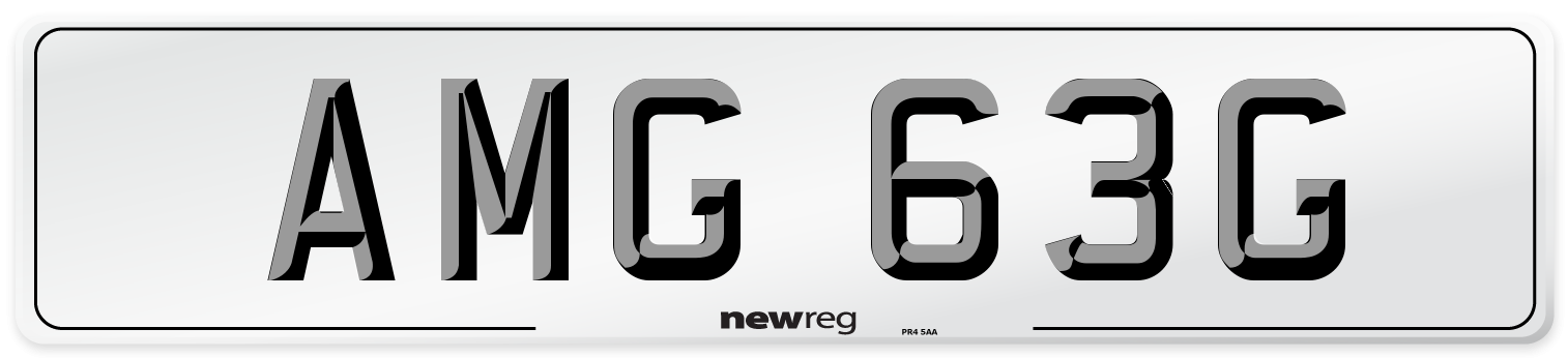 AMG 63G Front Number Plate
