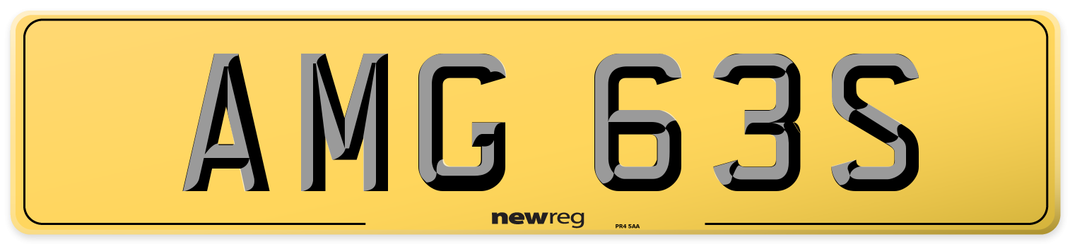 AMG 63S Rear Number Plate