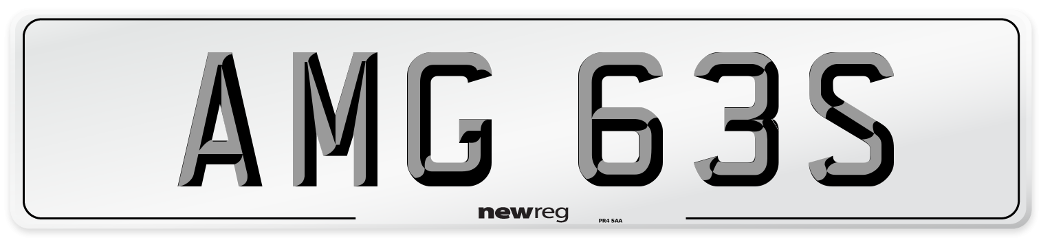 AMG 63S Front Number Plate