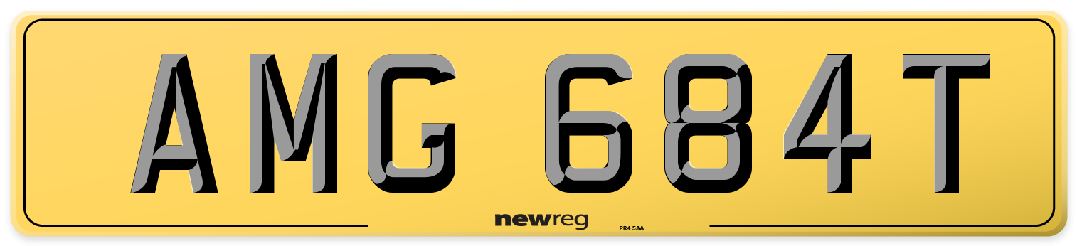 AMG 684T Rear Number Plate