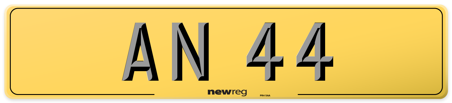 AN 44 Rear Number Plate