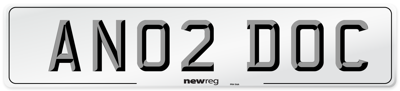 AN02 DOC Front Number Plate