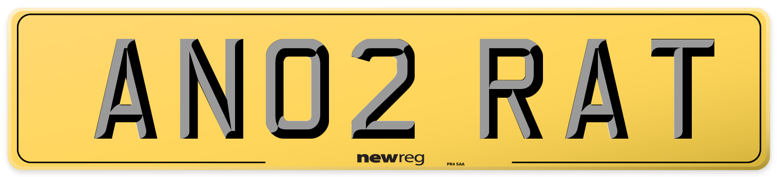 AN02 RAT Rear Number Plate