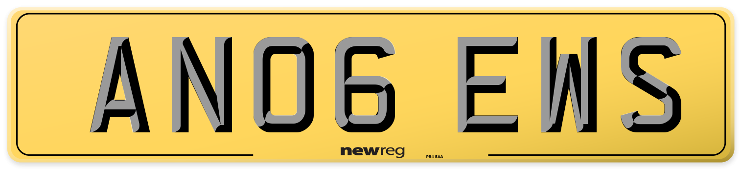 AN06 EWS Rear Number Plate