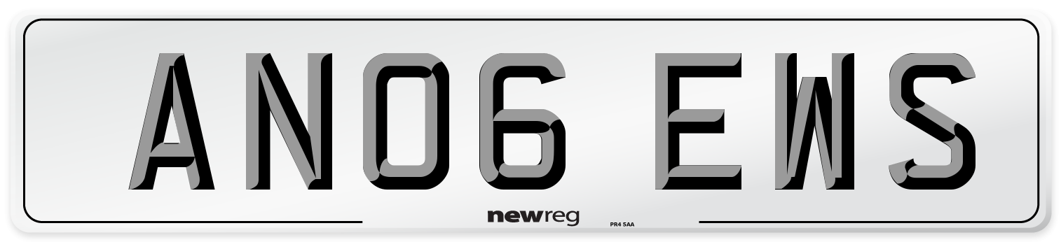 AN06 EWS Front Number Plate