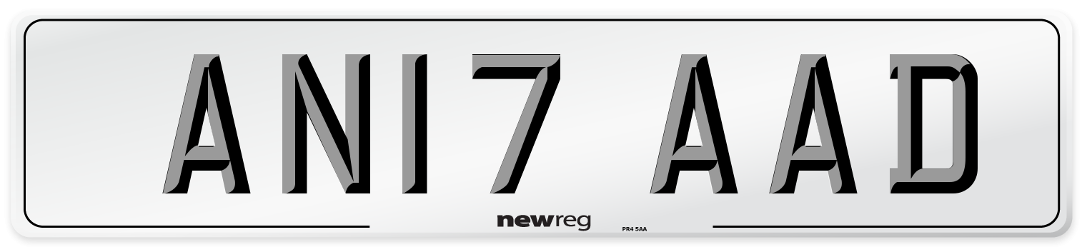 AN17 AAD Front Number Plate