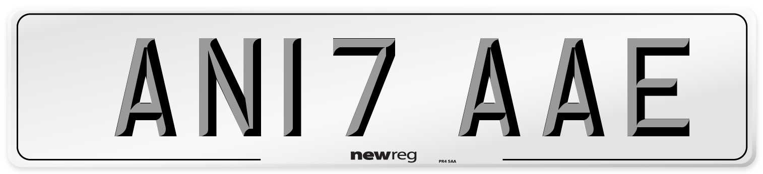 AN17 AAE Front Number Plate