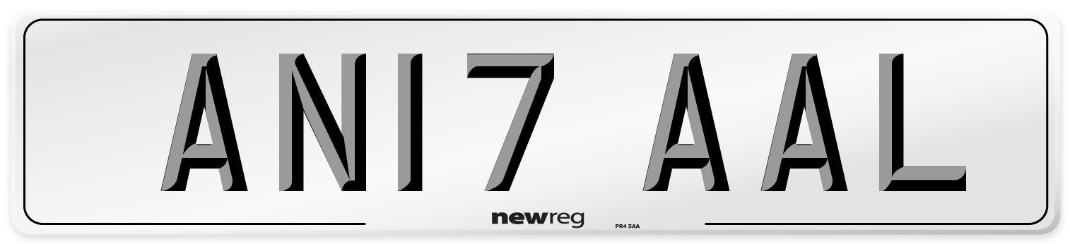 AN17 AAL Front Number Plate