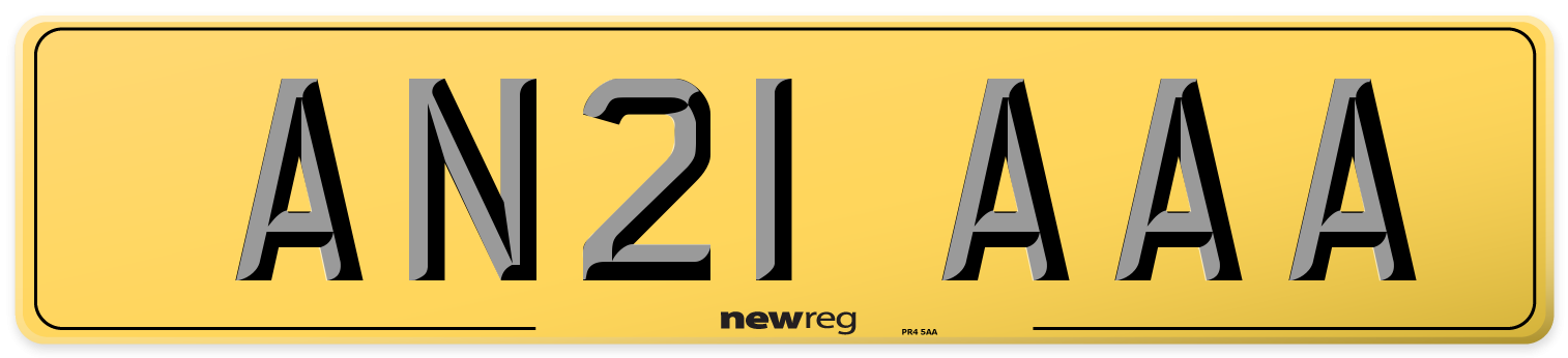 AN21 AAA Rear Number Plate