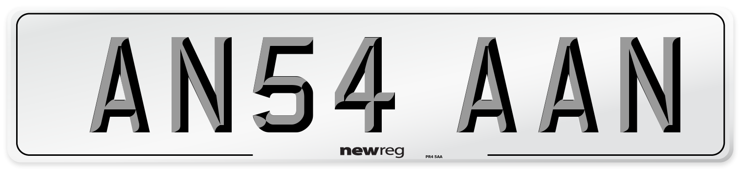 AN54 AAN Front Number Plate
