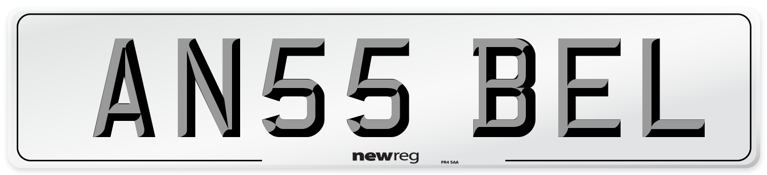 AN55 BEL Front Number Plate