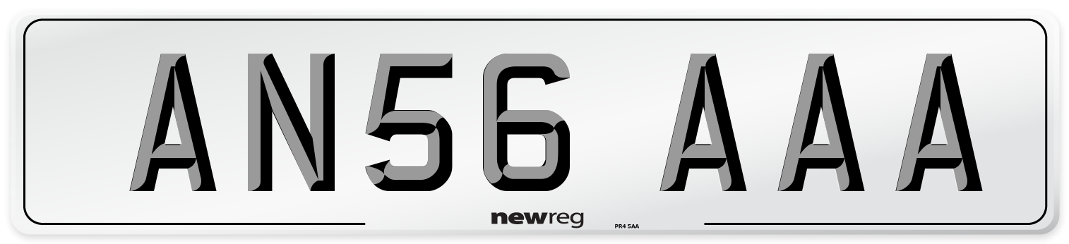 AN56 AAA Front Number Plate