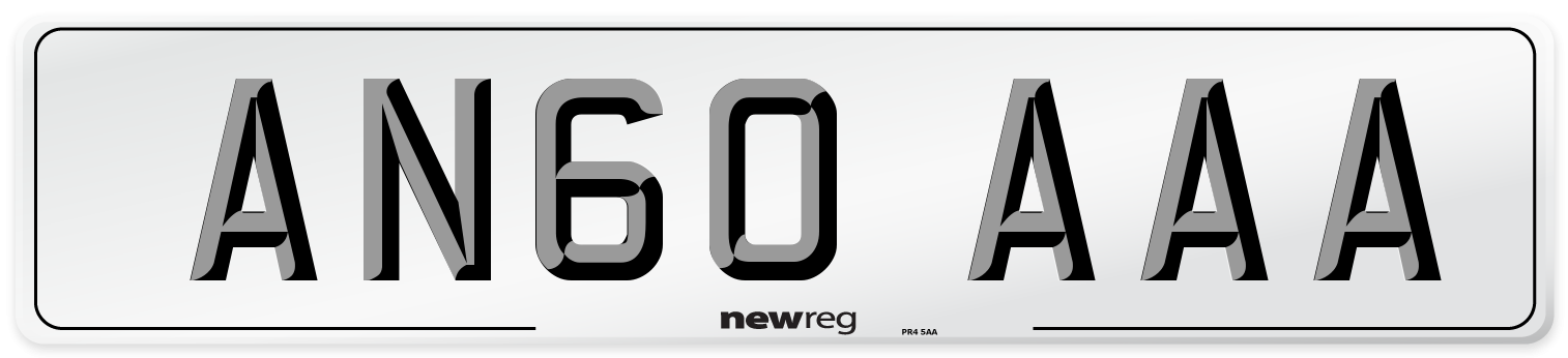 AN60 AAA Front Number Plate