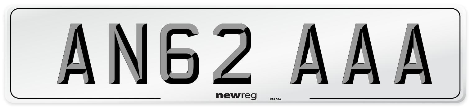 AN62 AAA Front Number Plate