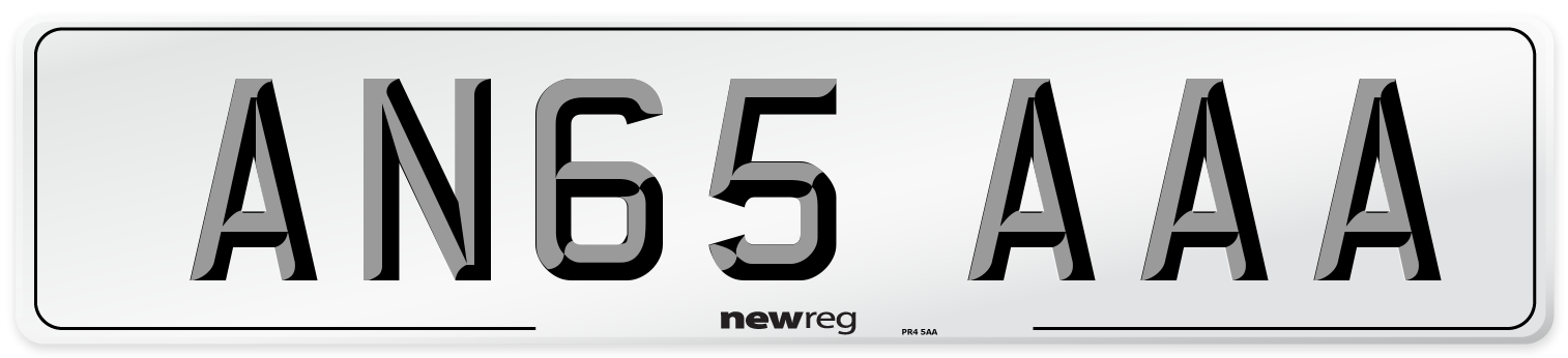 AN65 AAA Front Number Plate