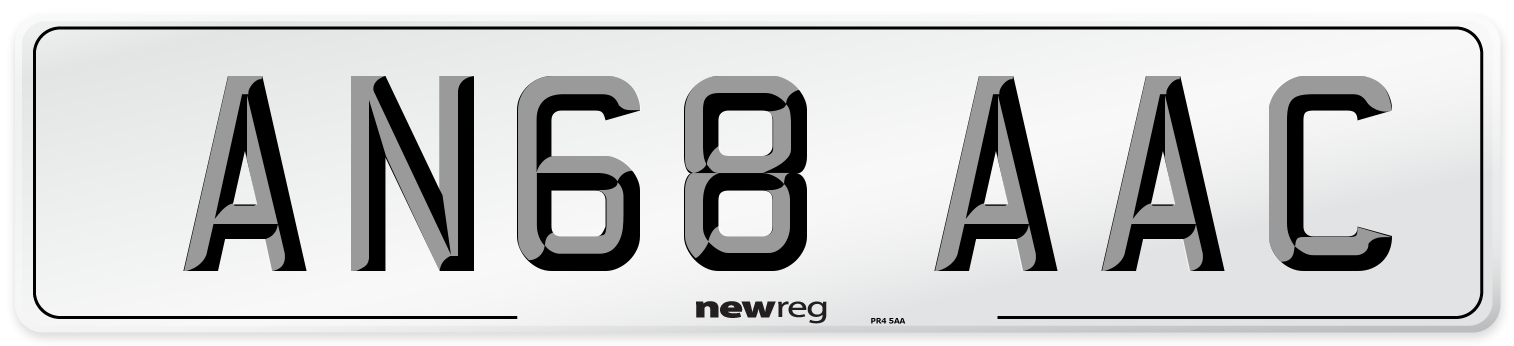 AN68 AAC Front Number Plate