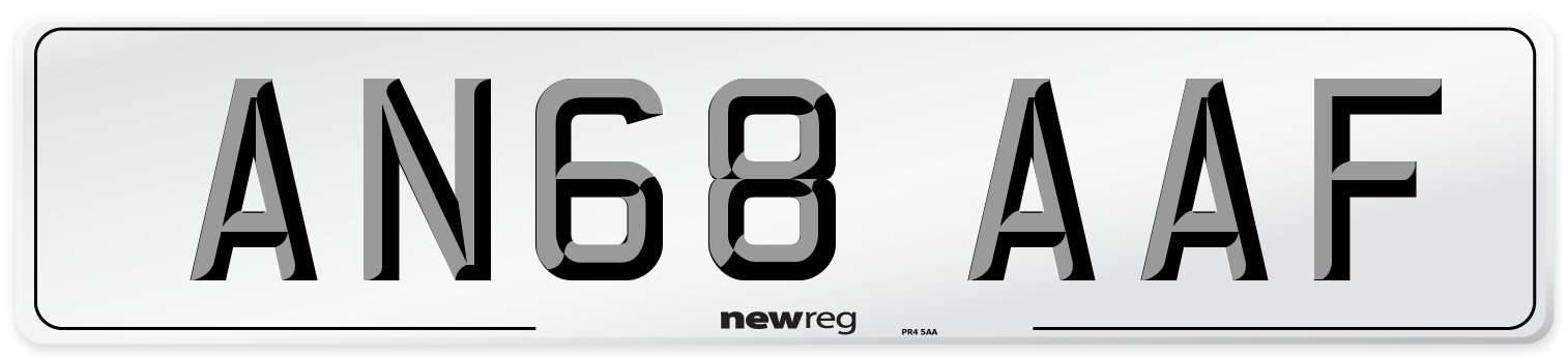 AN68 AAF Front Number Plate