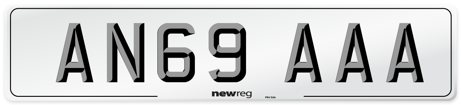 AN69 AAA Front Number Plate