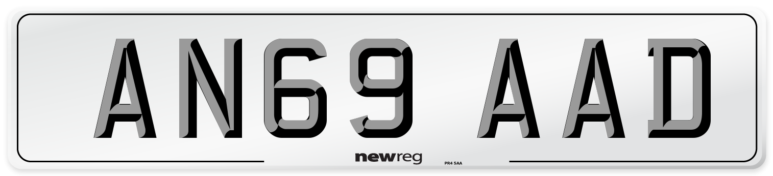 AN69 AAD Front Number Plate