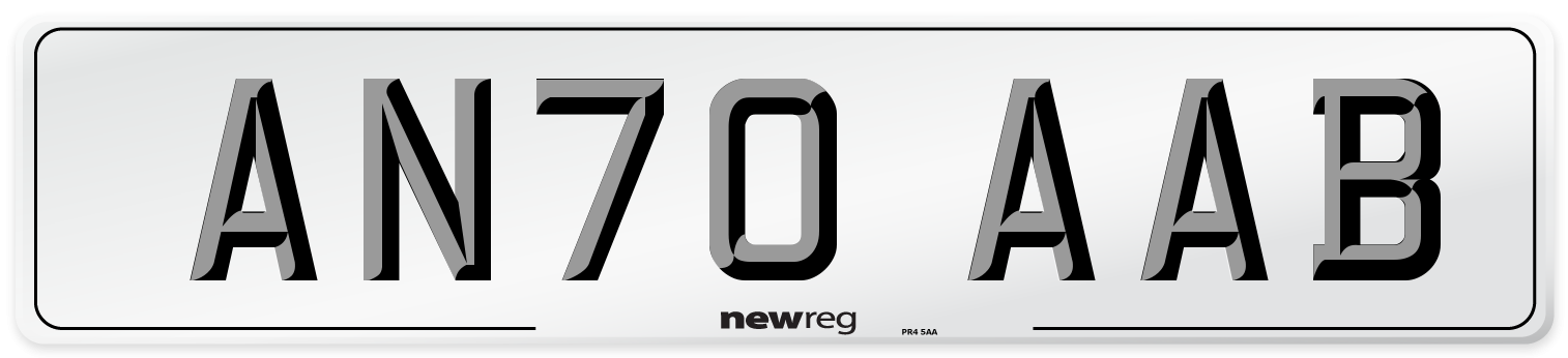 AN70 AAB Front Number Plate