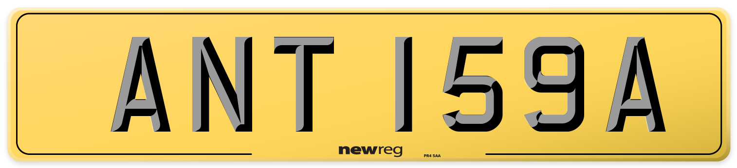 ANT 159A Rear Number Plate
