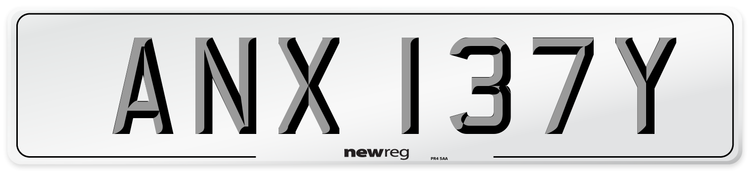 ANX 137Y Front Number Plate