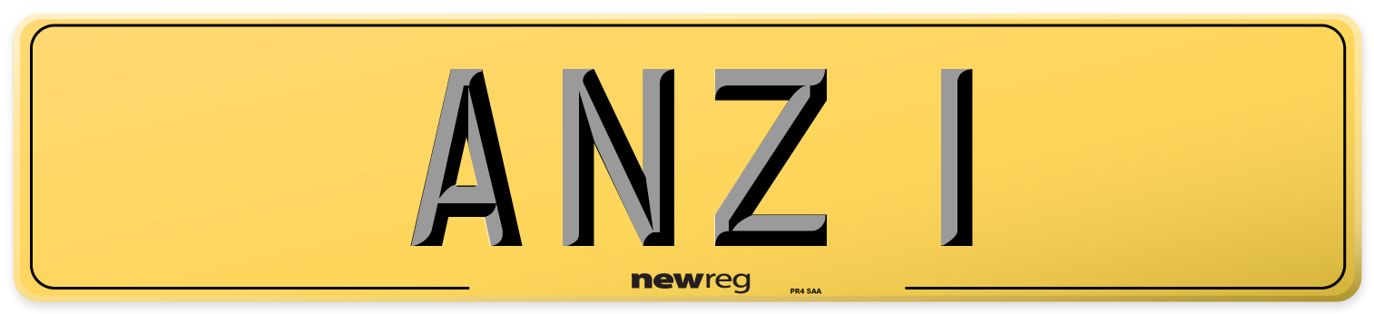 ANZ 1 Rear Number Plate