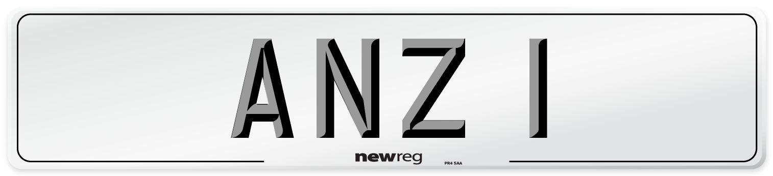 ANZ 1 Front Number Plate