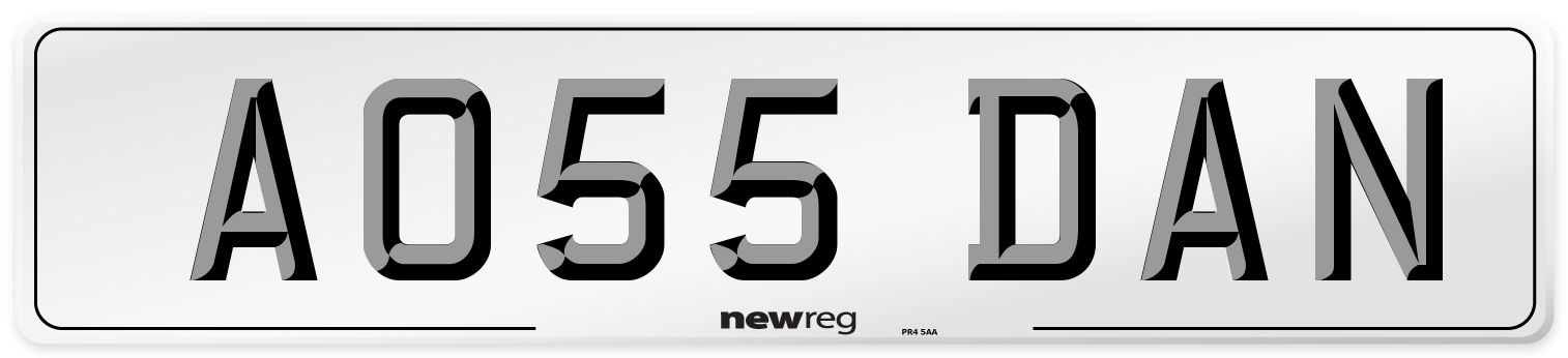 AO55 DAN Front Number Plate