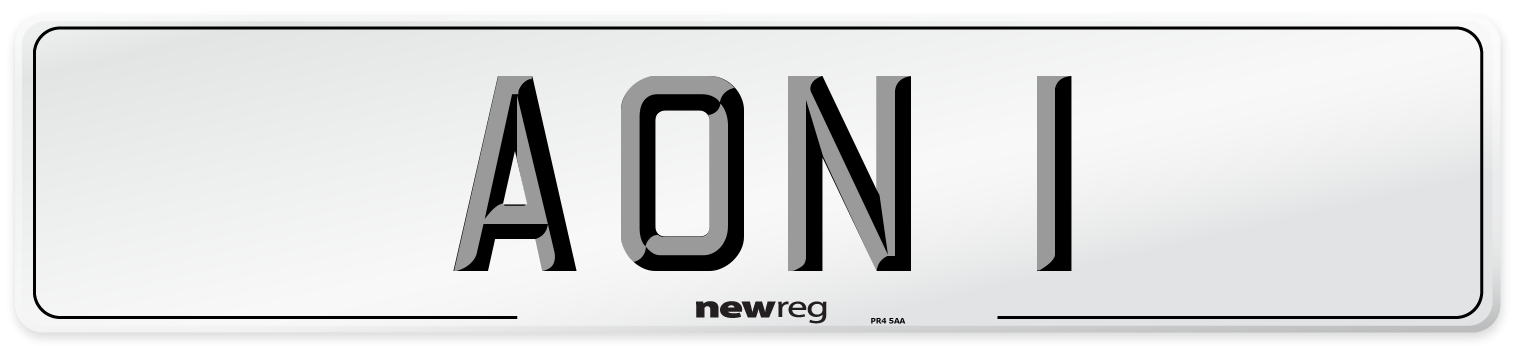 AON 1 Front Number Plate