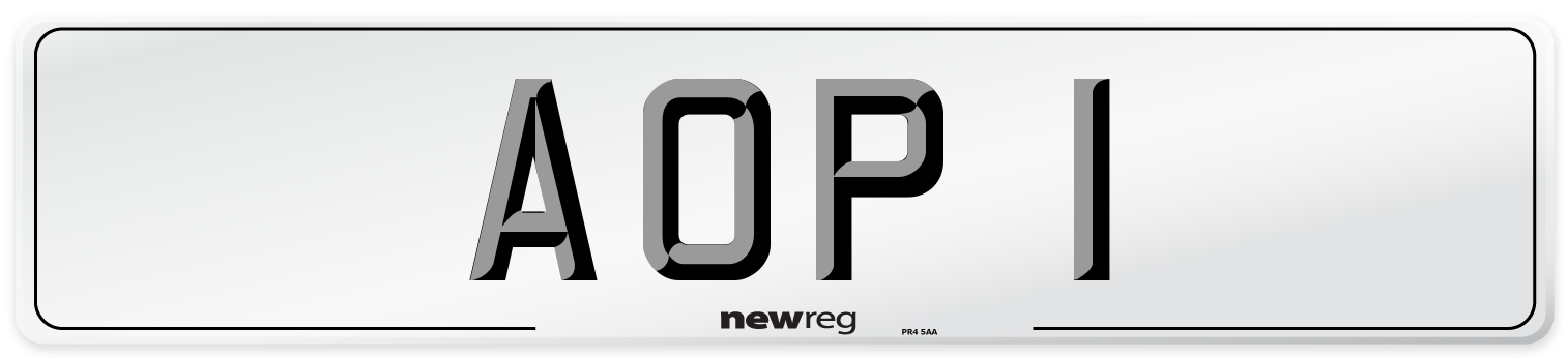 AOP 1 Front Number Plate