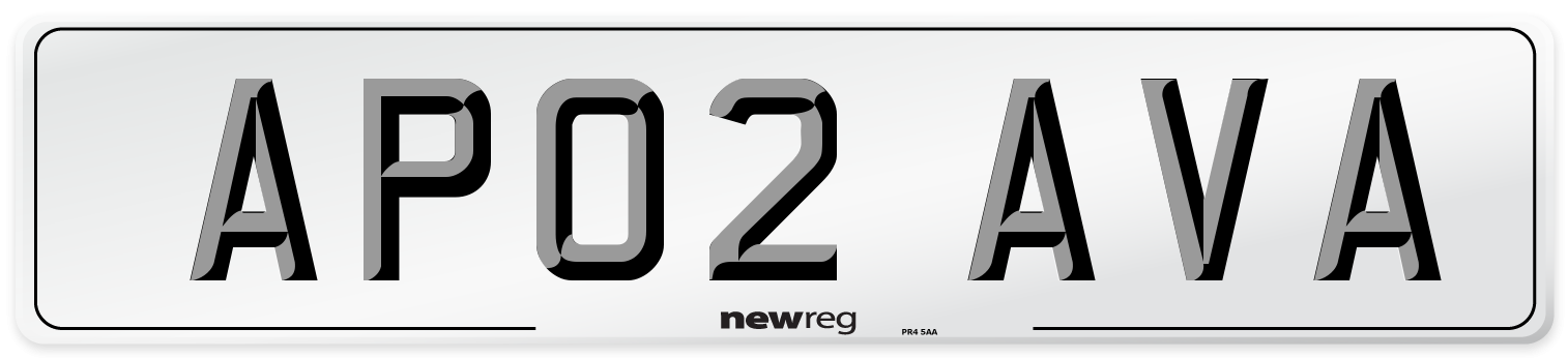 AP02 AVA Front Number Plate