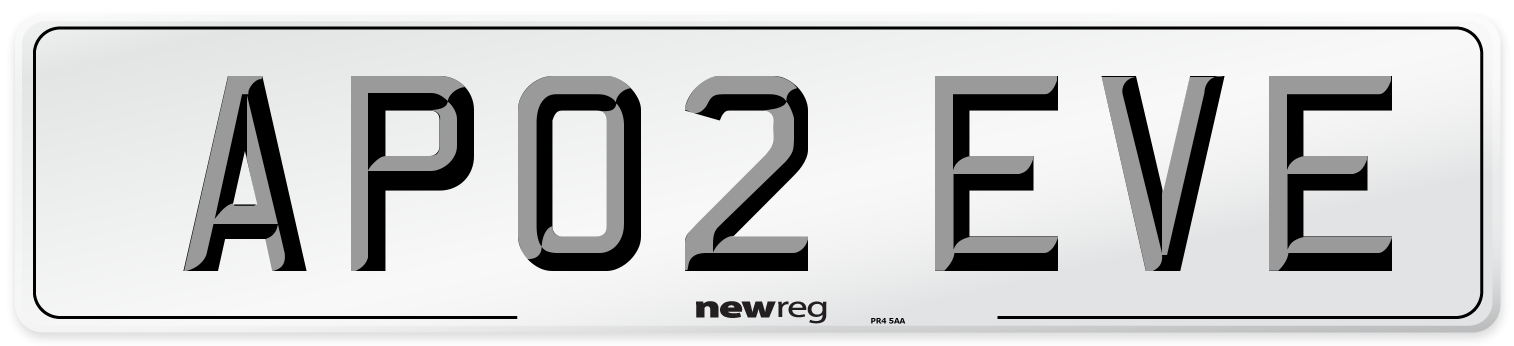 AP02 EVE Front Number Plate