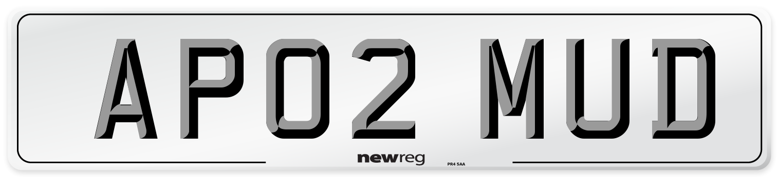 AP02 MUD Front Number Plate