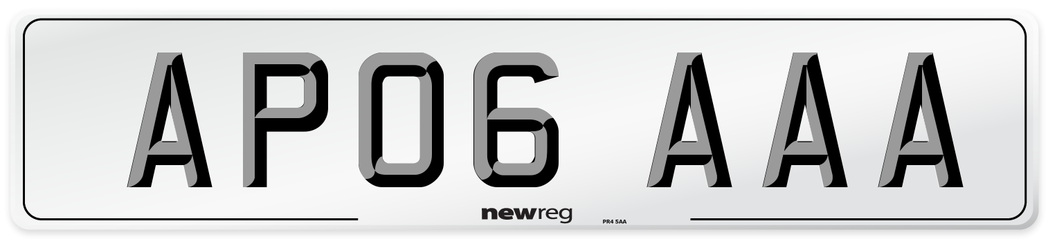 AP06 AAA Front Number Plate