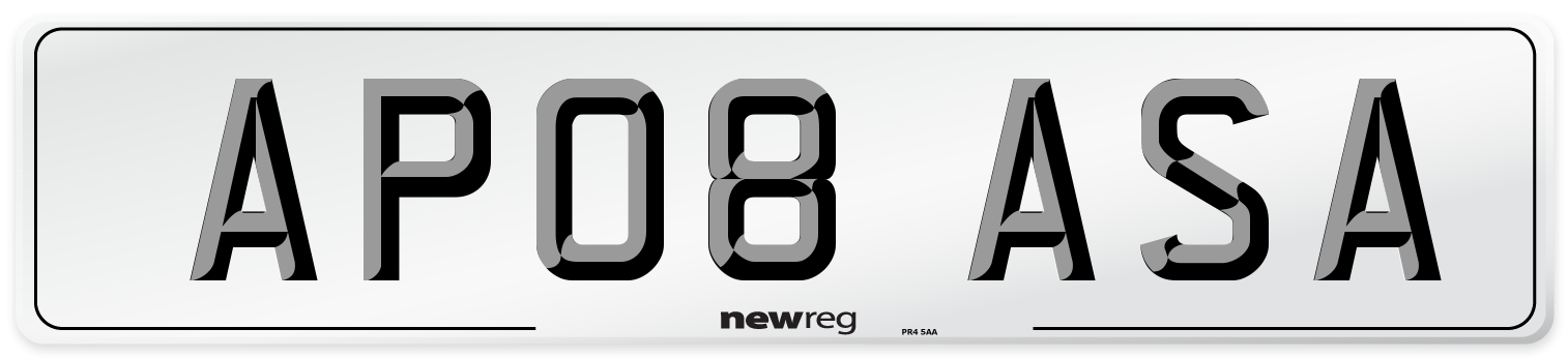 AP08 ASA Front Number Plate