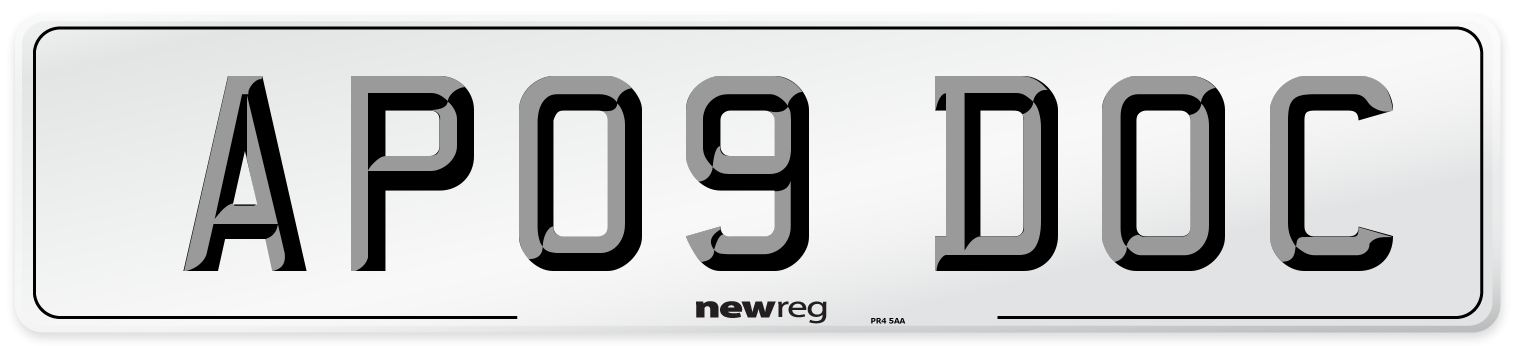 AP09 DOC Front Number Plate