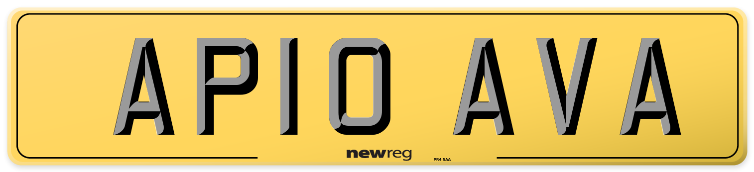 AP10 AVA Rear Number Plate