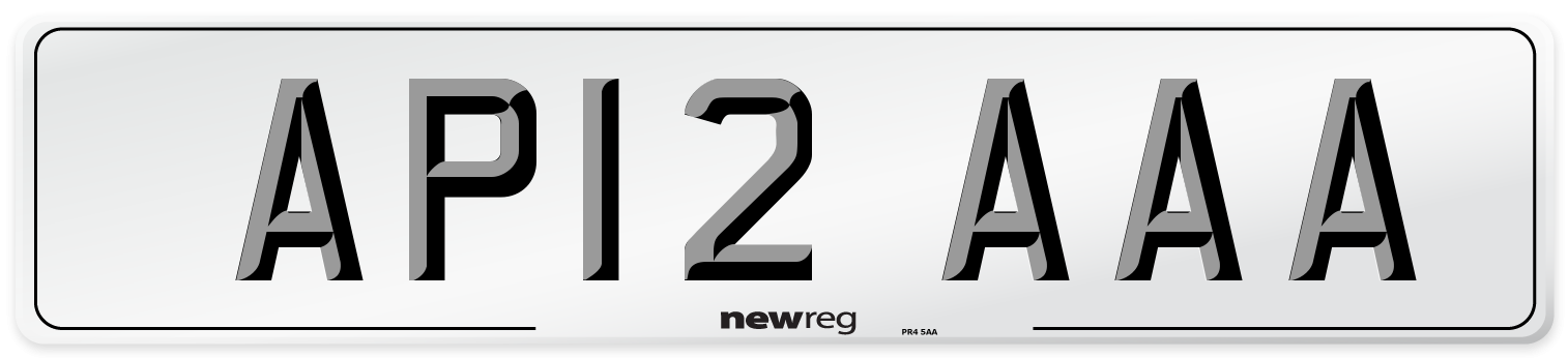 AP12 AAA Front Number Plate