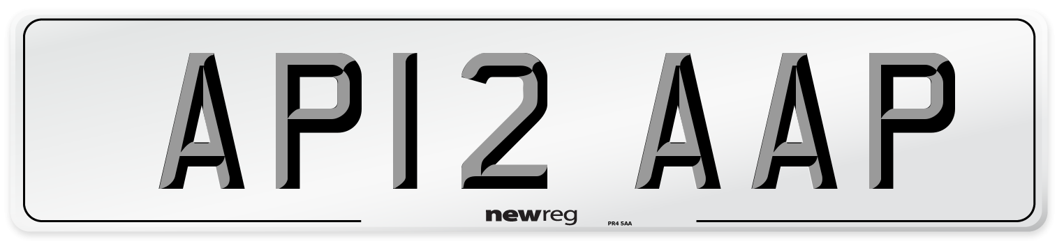 AP12 AAP Front Number Plate